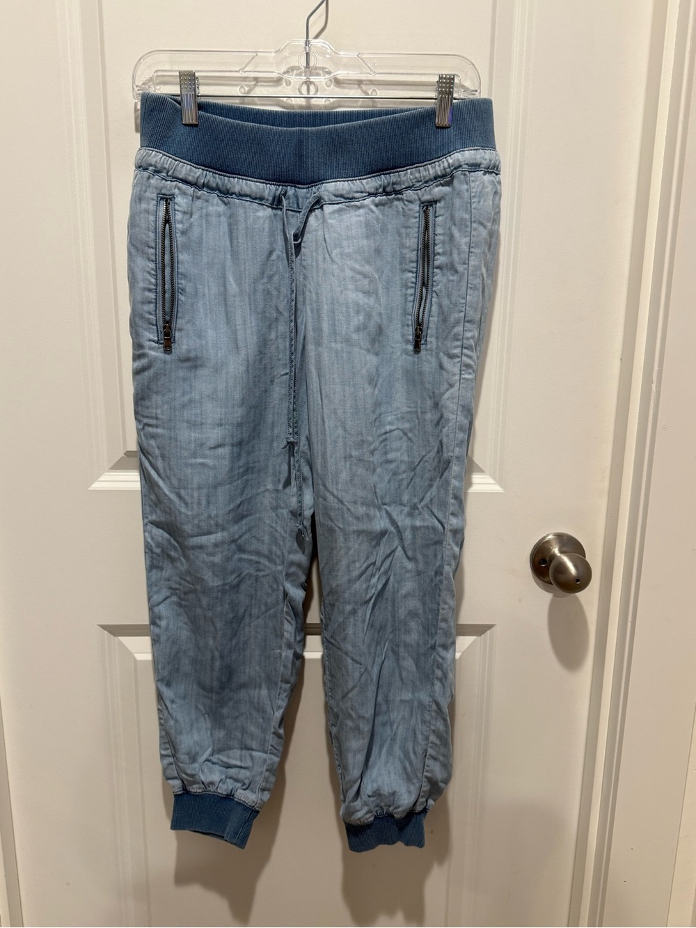 Cloth & Stone Tencel Lyocell Chambray Jogger Pants Blue XS